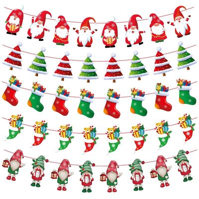 Christmas paper flag Christmas window bunting圣诞节纸质拉旗