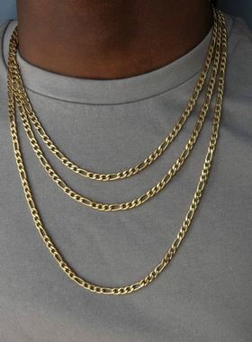 Necklace Men gold metal cuban chain mens Fashion Jewelry项链