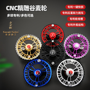 千代松谷麦轮全包围防炸线渔轮全金属风火轮前打渔轮