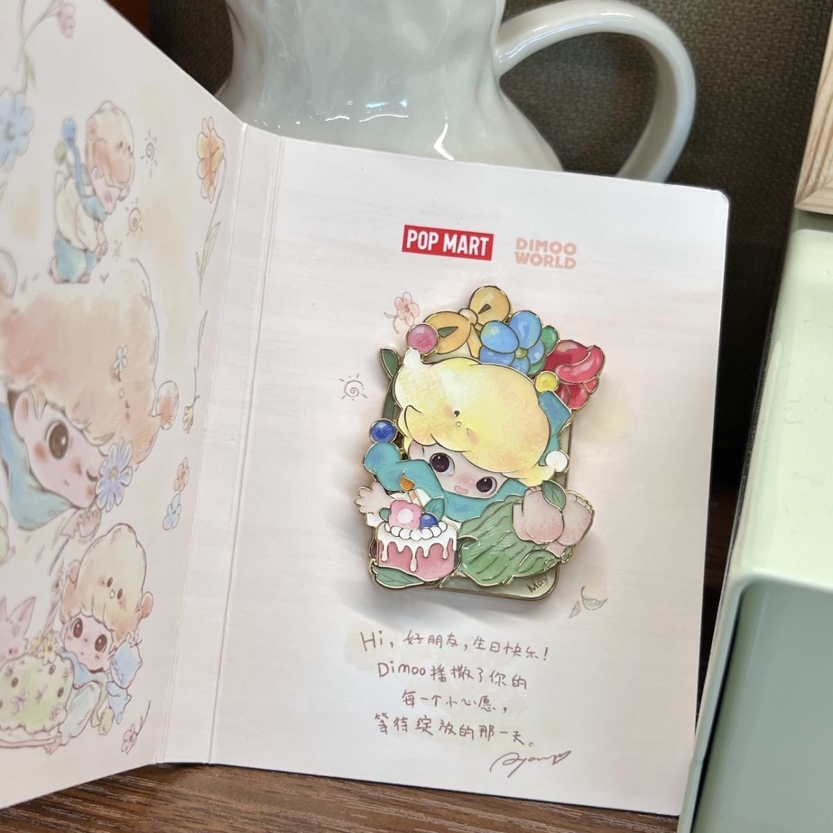 泡泡玛特五月生日徽章dimoo爆款金属磁吸超萌高颜值送礼便宜高级