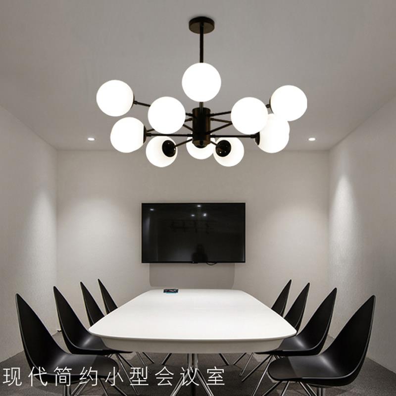 北欧客厅灯网红抖音同款卧室餐厅店铺大气魔豆分子茶室吸顶吊灯