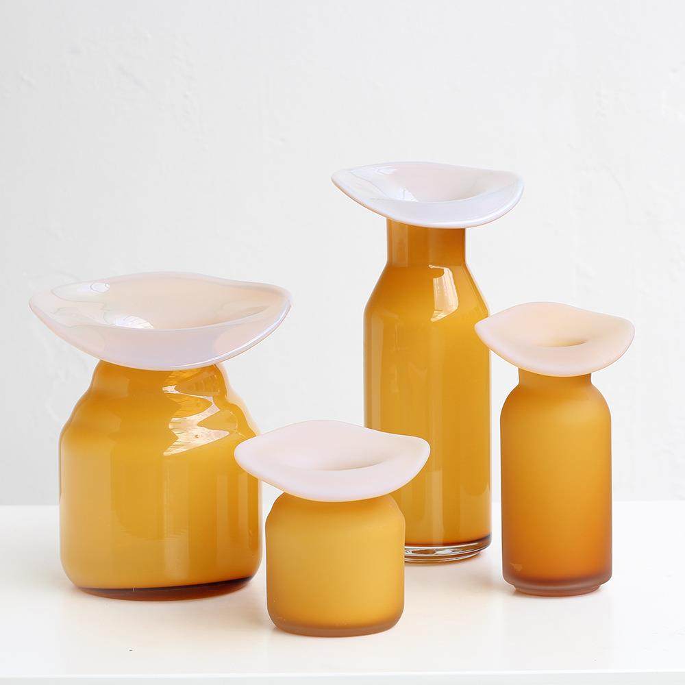 创意琥珀古风双色小口手工玻璃花瓶餐桌客厅桌面家居软装插花摆件,电子元器件市场,其它元器件,淘宝优惠券,粉丝福利购,淘宝优惠卷
