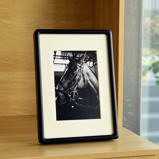 黑色相框定制实木榫卯高级感画框挂墙A4摆台A3拼图空框diy洗照片
