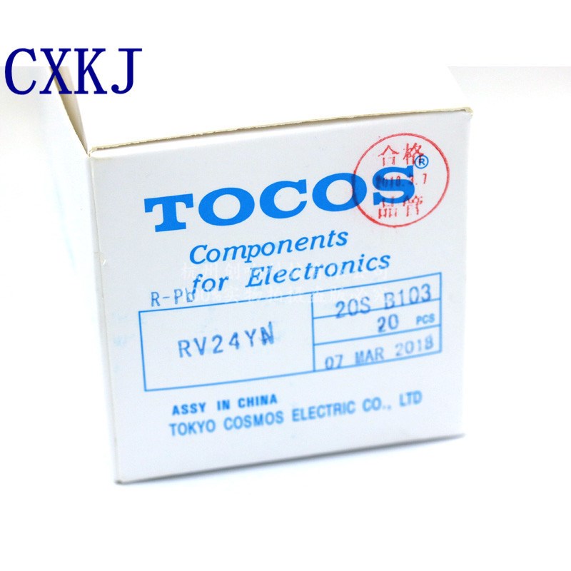 TOCOS RV24YN20S B1KB2KB5KB10KB20K可调单圈碳膜电位器进口膜片