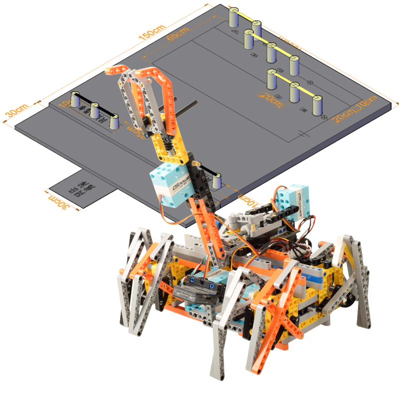 树莓派多足搬运机器人六足仿生蜘蛛ai视觉智能搬运编程学习套件