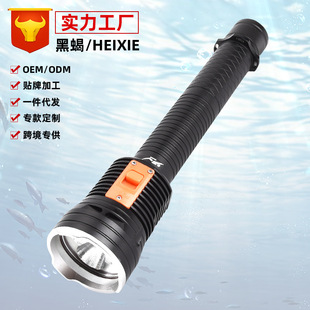 12v强光潜水手电筒ip68防水户外3XHP70大功率专业潜水手 新款
