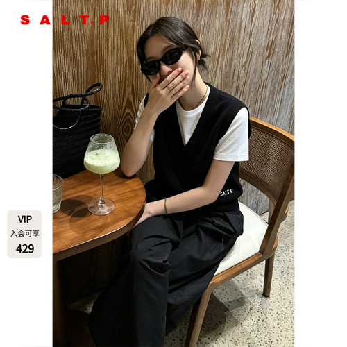 SALT.P可颜假两件短袖针织衫女夏季薄款合身款AC35206460