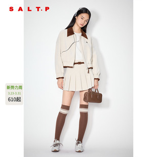 百褶裙短款 翻领短外套女 AC35310200 蔡文静同款 SALT.P可颜