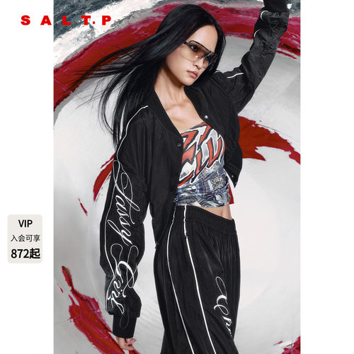 SALT.P可颜字母刺绣棒球服短外套女/休闲裤2026秋新款AC36310020