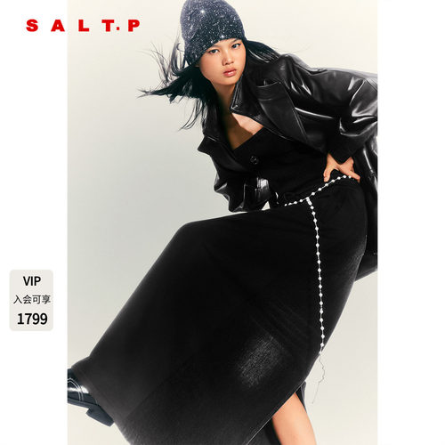 SALT.P可颜哑光羊皮革真皮衣外套夹克女2025秋季新款AC35309040
