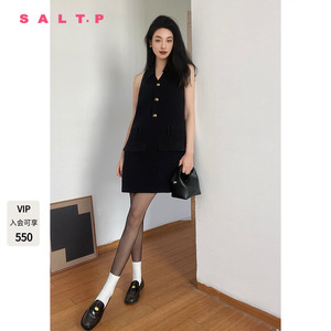 SALT.P可颜夏季MIU系千金风无袖连衣裙短款