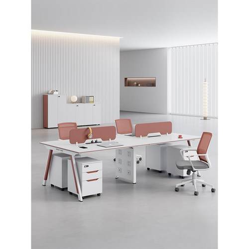 员工桌椅组合家具简单现代4/6多人电脑分区工作站屏幕员工桌