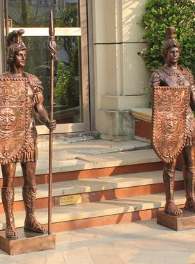 欧式罗马勇士盔甲武士雕像人物雕塑酒店迎宾装饰大型摆件促销热卖