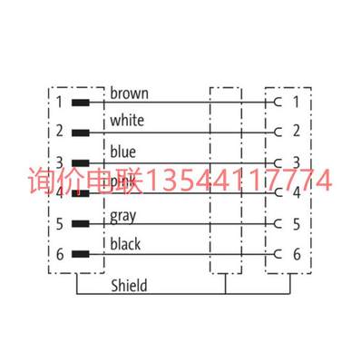 7000-46041-8020600 MURR公直头M12+母直头Cube67全新6芯混合线缆