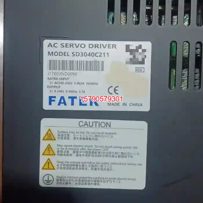 议价台湾永宏FATEK400W驱动型号：SD3040C211
