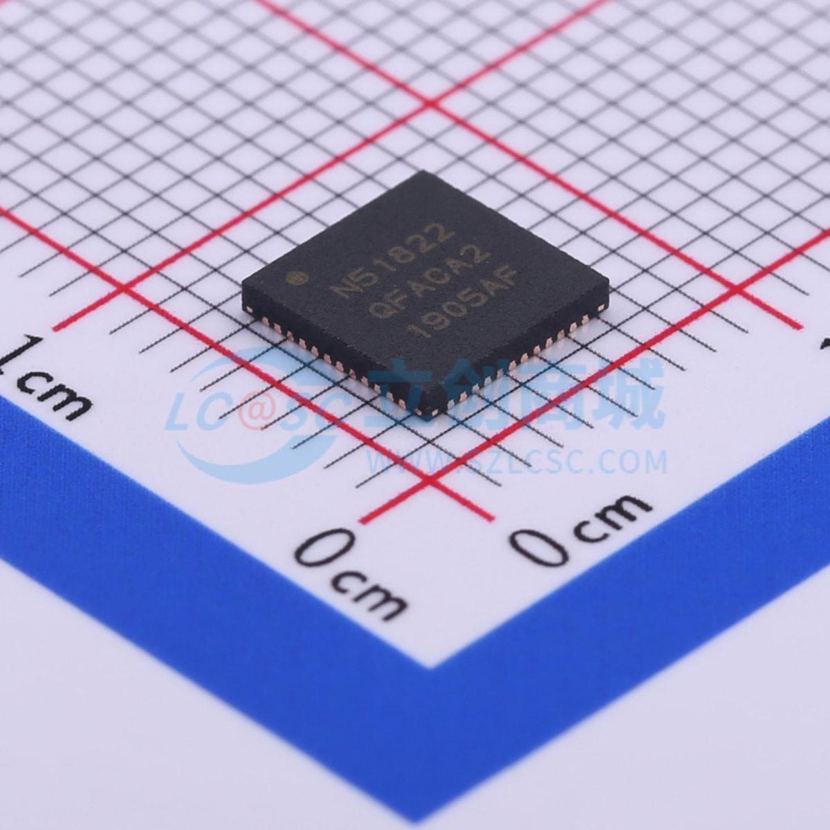 无线收发芯片 NRF51822-QFAC-R QFN-48-EP(6x6) 电子元器件配单