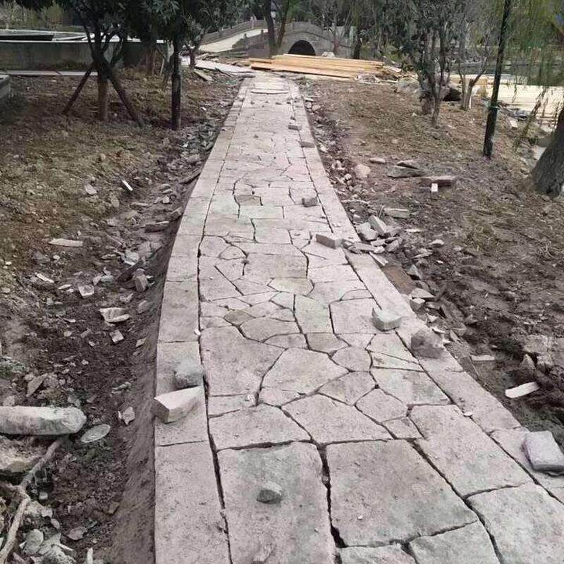 庭院石板旧石板农村民间老石石板铺地仿古建筑铺路石老条老板材