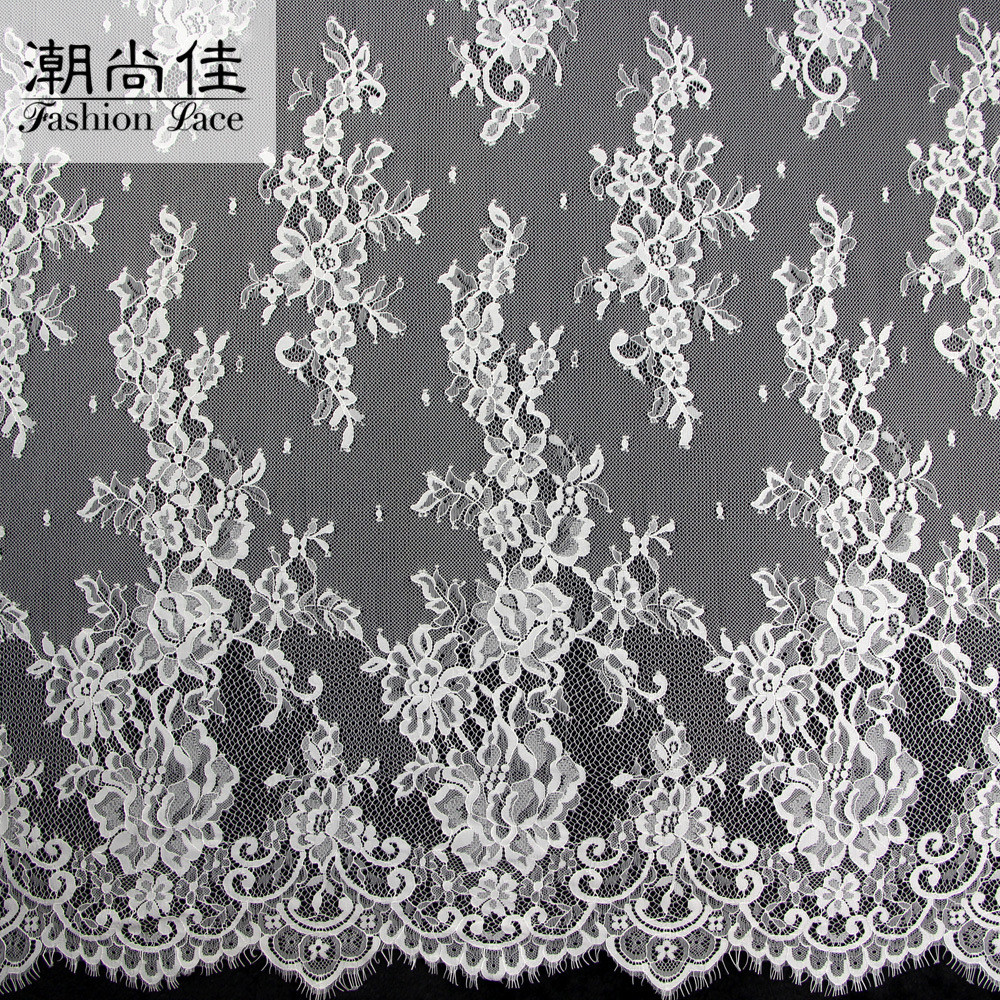 蕾丝常春藤婚纱服饰蔷薇花面料1.5米宽锦纶品质时尚婚纱面料