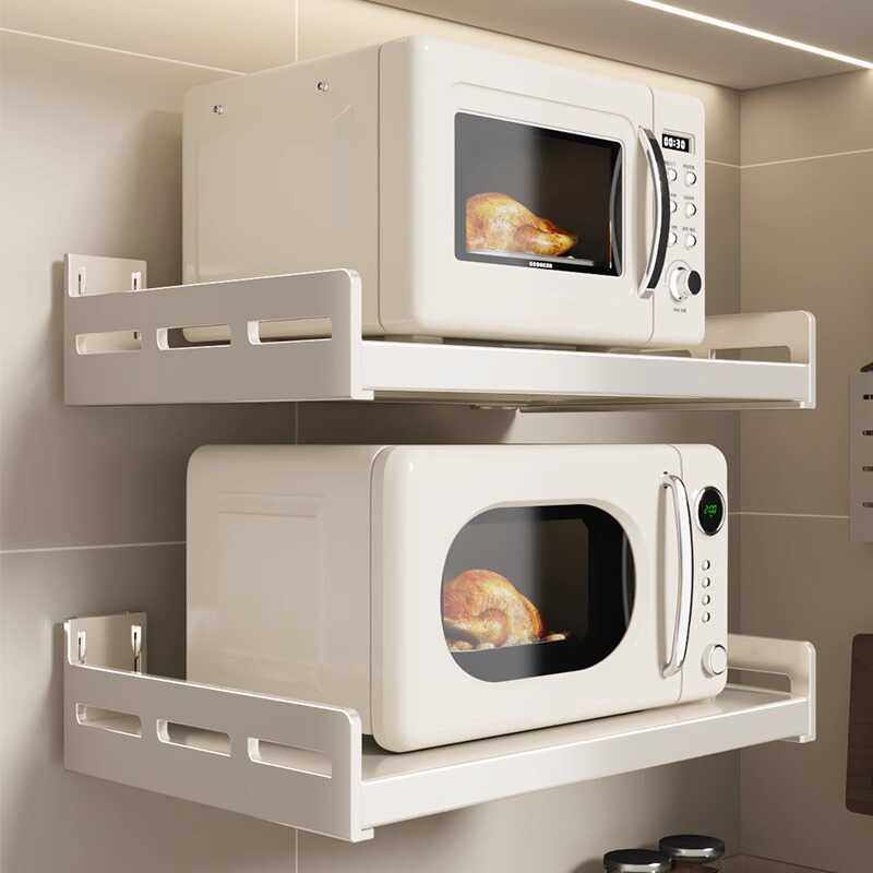 厨房微波炉置物架烤箱收纳架子台面双层桌面放电饭锅饭煲分层支架,厨房/烹饪用具,微波炉置物架,淘宝优惠券,粉丝福利购,淘宝优惠卷