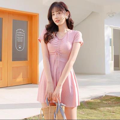 泳衣女套装高级感时尚分体平角泳装冬季泡温泉度假显瘦裙式两件套