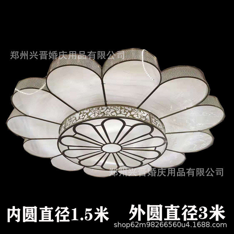 铁艺道具婚礼堂婚庆吊顶罗曼三层雕花酒店包柱子软装大型花瓣灯箱
