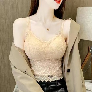 蕾丝小吊带背心女内搭网红爆款 女士薄款 美背一体抹胸裹胸内衣打底