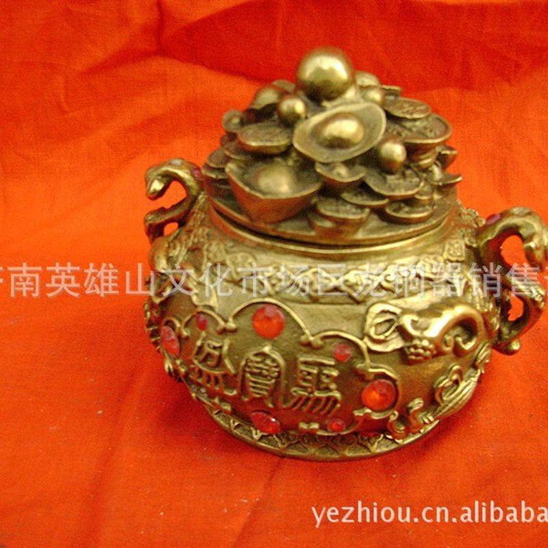 金属工艺品摆件家居饰品铜器批发铜聚宝盆