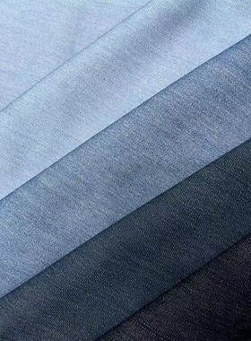 hm23848仿牛仔面料7可竹节牛仔布不掉色支做春秋季款