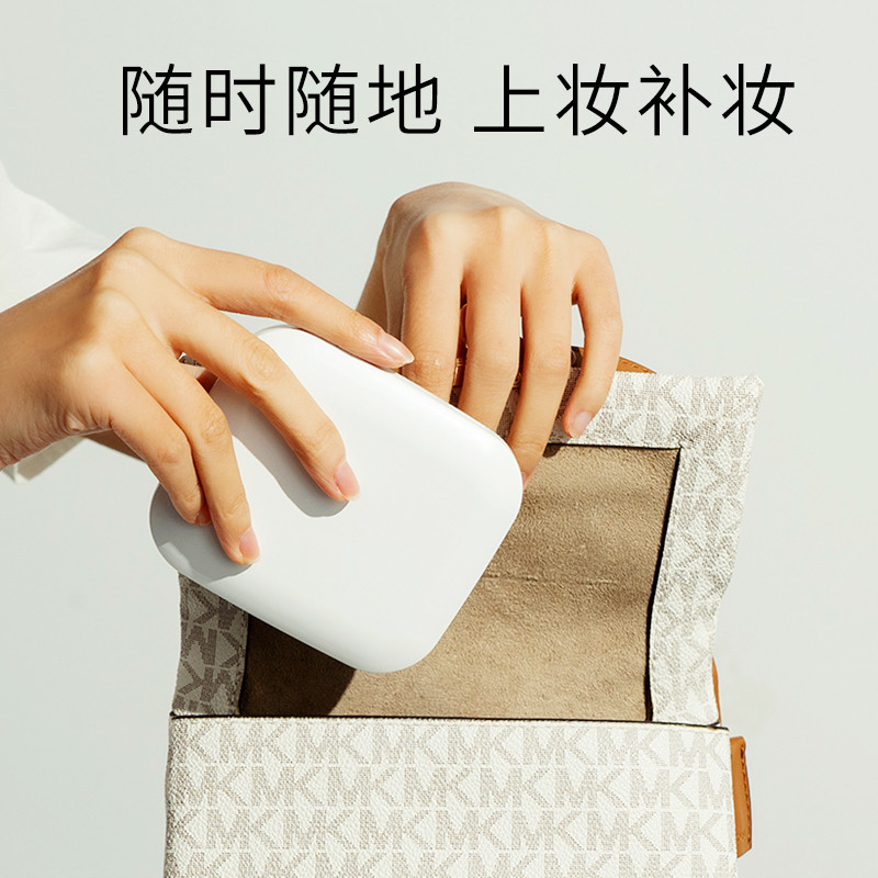 镜子手持翻盖折叠随身迷你便携小巧双面led化妆镜带灯梳妆女网红