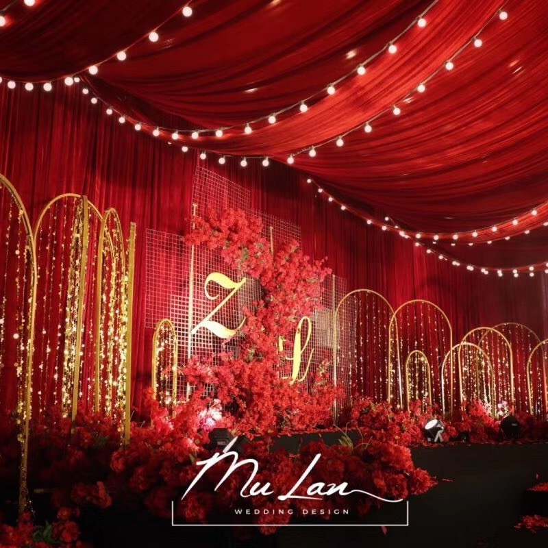 百界t台婚庆铁艺摆件婚礼道具室内装饰欧式背景布置路引用品