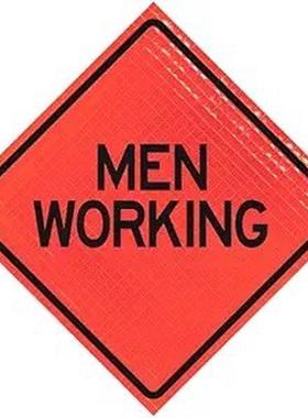 控制网状临时交通橙色卷起标志