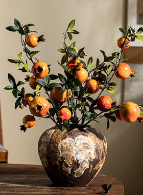 景德镇装饰陶瓷花瓶客厅插花摆件陶罐粗陶干花复古侘寂风土陶花瓶