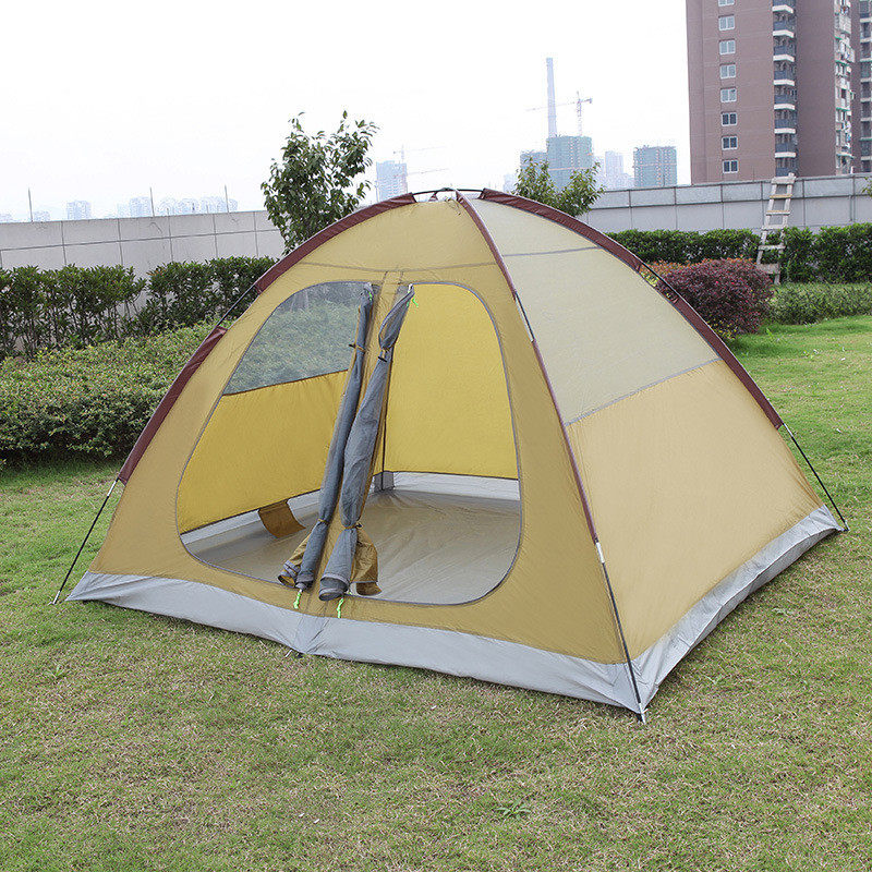 夏诺多吉一室一厅野营户外旅游登山帐篷双层多人5-6人手搭帐篷