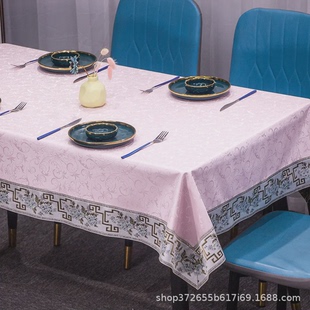 茶几桌布酒店奢台布油布用免洗防轻饭店餐桌长方形防水中式
