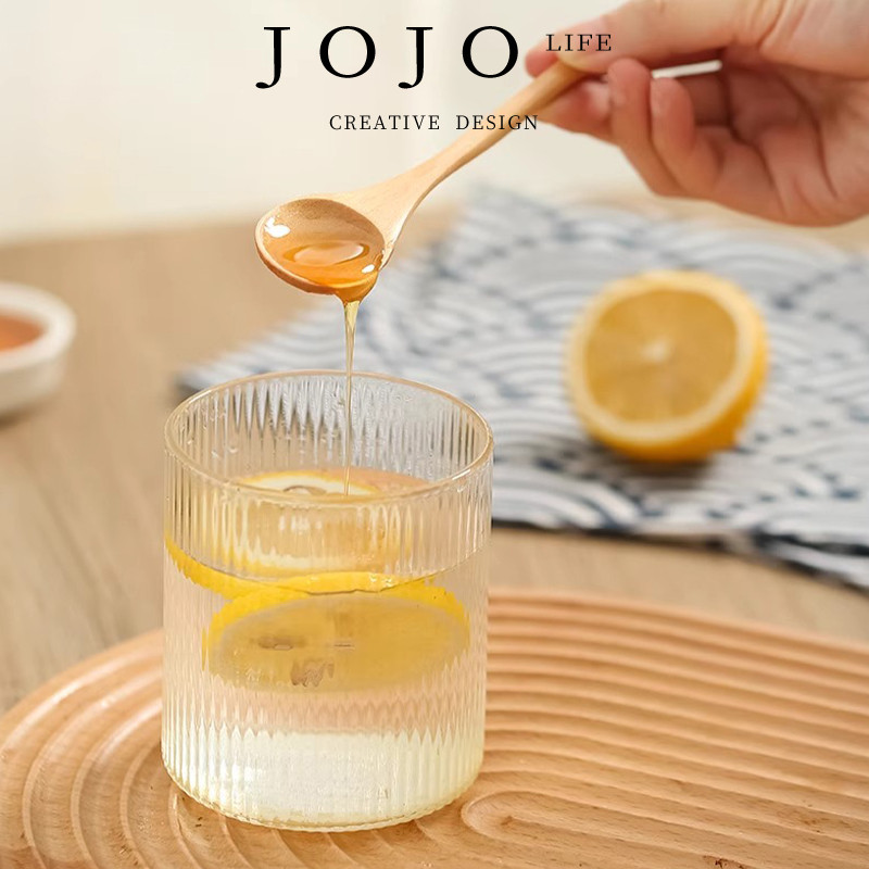 JOJO'S L. PD.Rain. 木长柄汤匙用木头木质小号蜂蜜勺家用 | 雨令