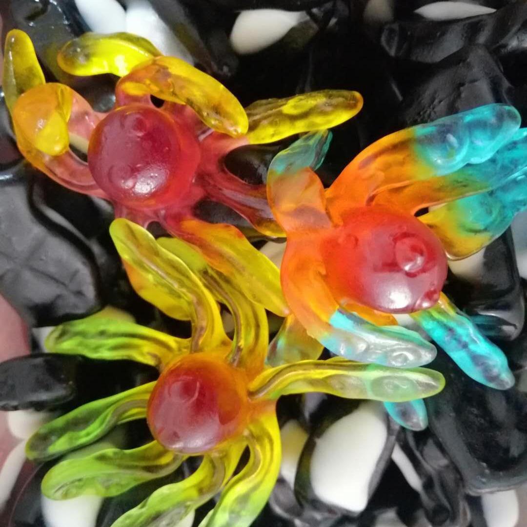 德国品牌生产橡皮糖儿童零食糖果散装八爪鱼章鱼形水果味软糖包邮