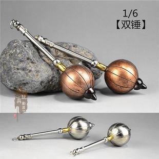 1/6古微缩兵器岳云双锤李元霸千斤锤雷公狮头锤12寸兵人武器模型