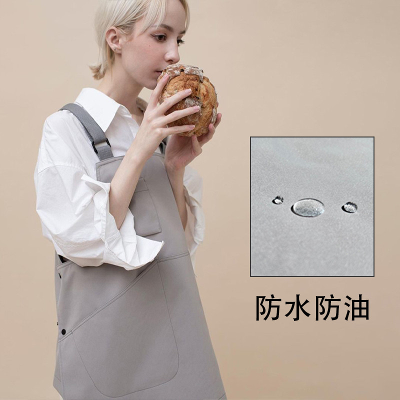 围裙厨房专用男防水防油餐饮咖啡师烘焙奶茶店甜品蛋糕店工作服女