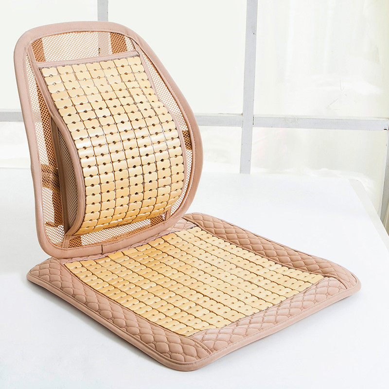 竹片坐垫靠垫一体夏季透气凉椅子汽车坐垫护腰靠办公室久坐椅垫,居家布艺,腰靠垫,淘宝优惠券,粉丝福利购,淘宝优惠卷