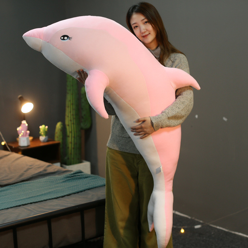 海豚毛绒玩具公仔鲸鱼玩偶可爱超软床上娃娃送女生抱抱睡觉抱枕大