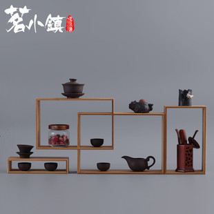 博古架竹制日式收纳茶具架 多变博古架 手工 高品质茗小镇出品