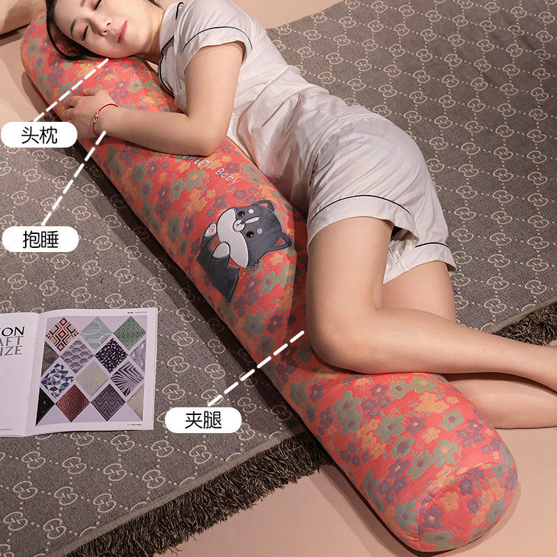 花布三层纱长条抱枕大靠枕床头靠垫女生睡觉床上孕妇夹腿侧睡枕头,居家布艺,靠垫/抱枕,淘宝优惠券,粉丝福利购,淘宝优惠卷