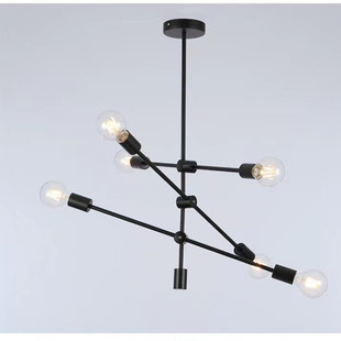 北欧创意可调节餐厅灯简约客厅分子灯服装店吧台装饰吊灯