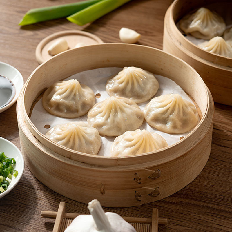 速发富春小笼汤包蟹黄猪肉灌汤小笼包扬州方便半成品速冻包子早餐