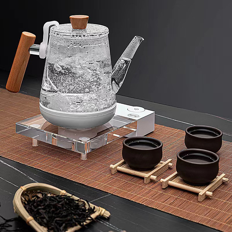 匠祁水晶底部自动上水烧水壶恒温一体电热水壶泡茶煮茶专用玻璃壶