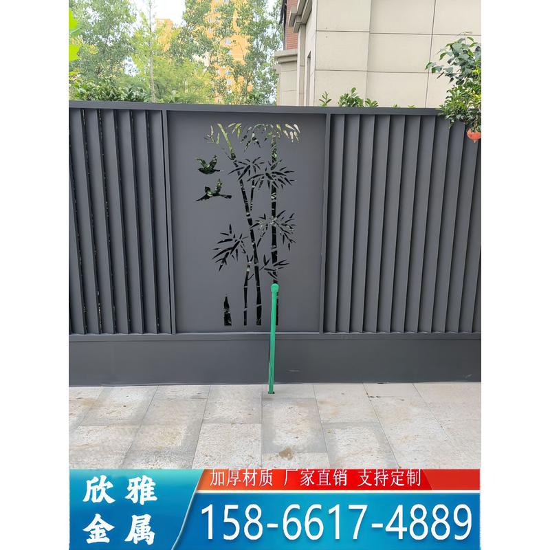 爆款栏杆中式铝合金围栏别墅铝铝艺护栏小区围墙庭院护栏露台阳台