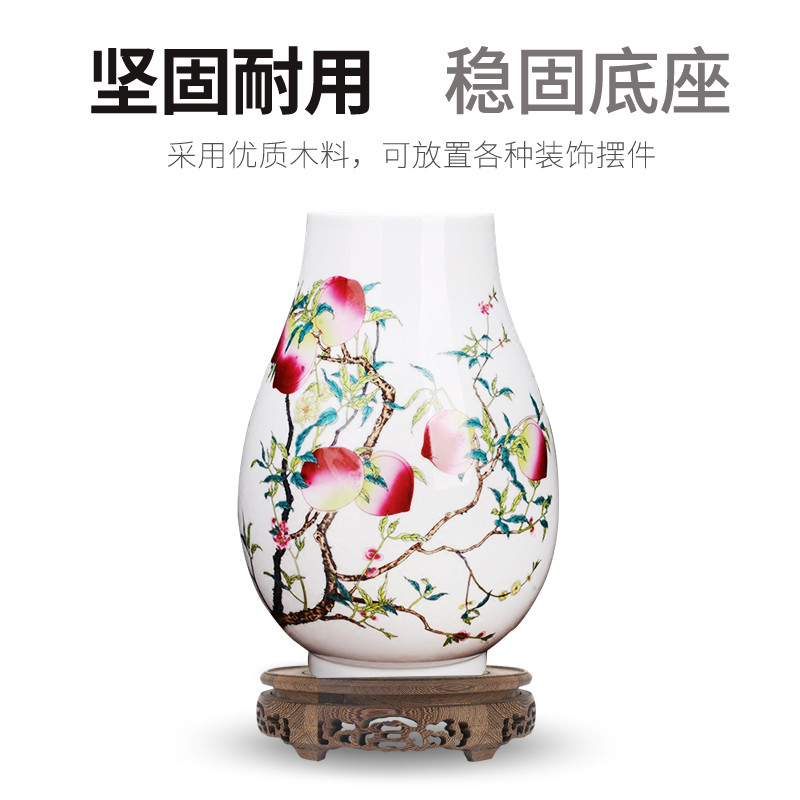 花盆底座实木木质缸架葫芦摆件奇石鱼缸花瓶垫底圆形木质托架托盘