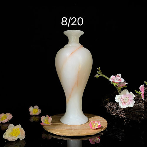 批发天然玉石玉净瓶供奉花瓶摆件新中式客厅轻奢家居插花装饰小瓶