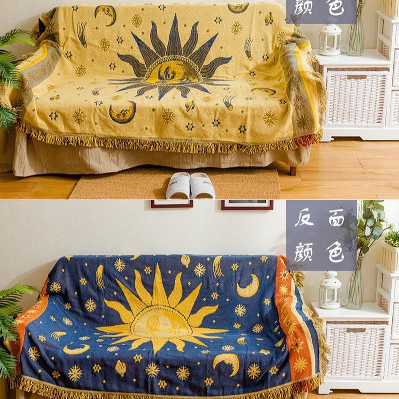 北欧沙发毯ins时尚风情样板间民宿防尘全包沙发罩沙发巾