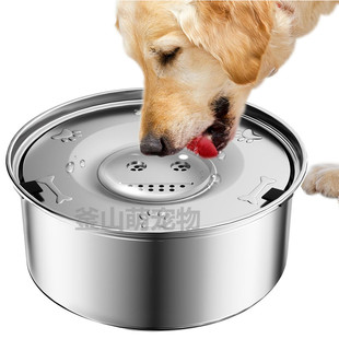 304不锈钢狗狗悬浮饮水碗漂浮盆喝水不湿嘴防打翻小号猫咪浮力碗